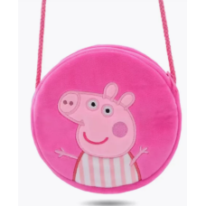 Сумочка дитяча месенджер кругла м'яка Peppa Pig Свинка Пеппа 15х15 см Рожевий Сумочка дитяча месенджер кругла м'яка Peppa Pig Свинка Пеппа 15х15 см Рожевий