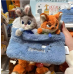 Сумка дитяча плюшева хутряна Zootopia Звірополіс Зоотрополіс Джуді та Нік 17х13 см Блакитний