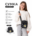 Сумка месенджер дитяча крос боді Метелики тканева аніме Y2K 17х13.5 см Чорний
