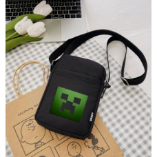 Сумка дитяча тканинна крос боді месенджер підліткова Minecraft Майнкрафт Кріпер 20х13х4 см Чорний Сумка дитяча тканинна крос боді месенджер підліткова Minecraft Майнкрафт Кріпер 20х13х4 см Чорний